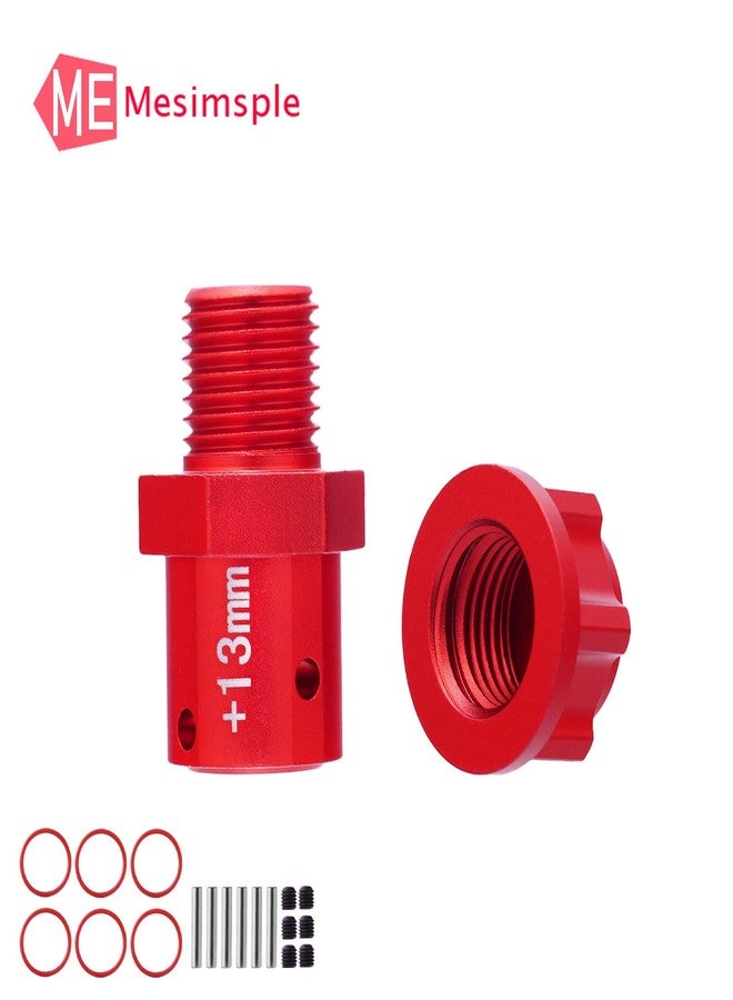 Mesimsple Alum +13mm Wide Wheel Hex Hub for Arrma 1/7 Mojave Infraction Felony Limitless Fireteam 1/8 Kraton Outcast 6S BLX & EXB Series Upgrade Parts Red - Image 5